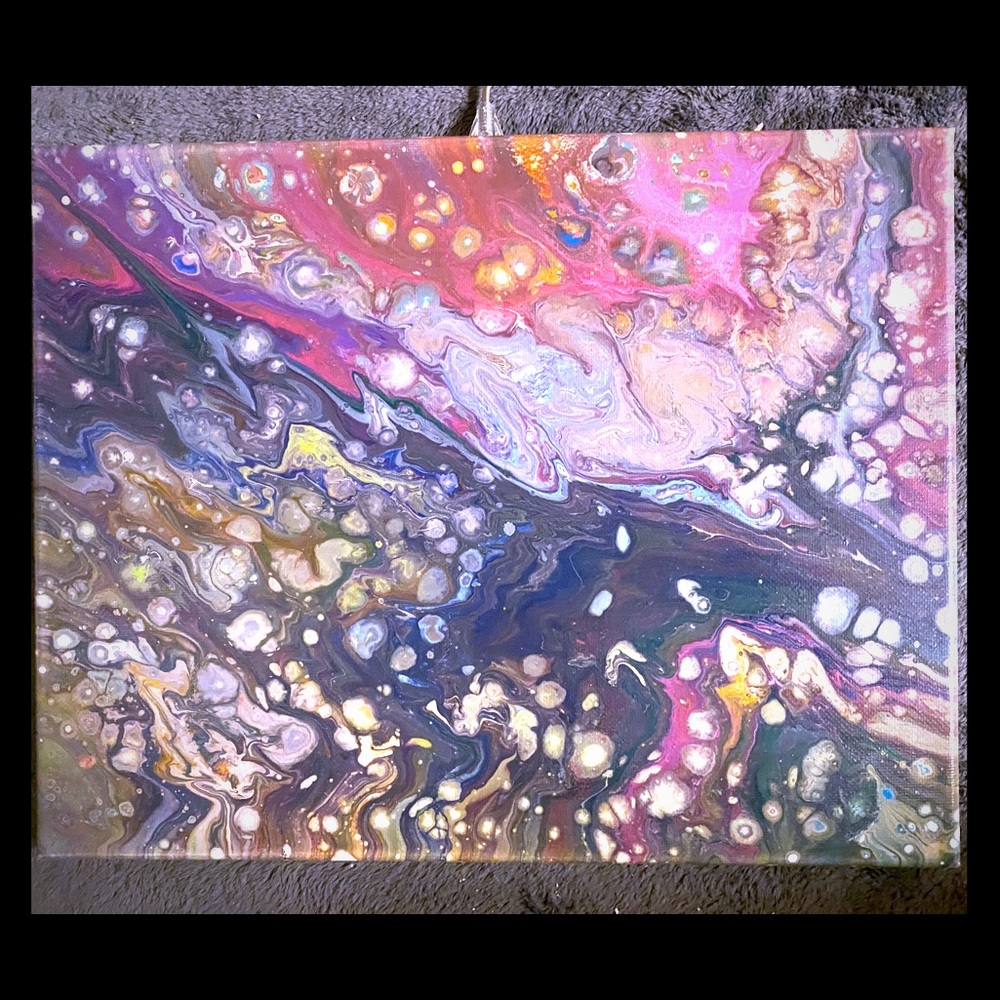 Acrylic pour painting 11x14